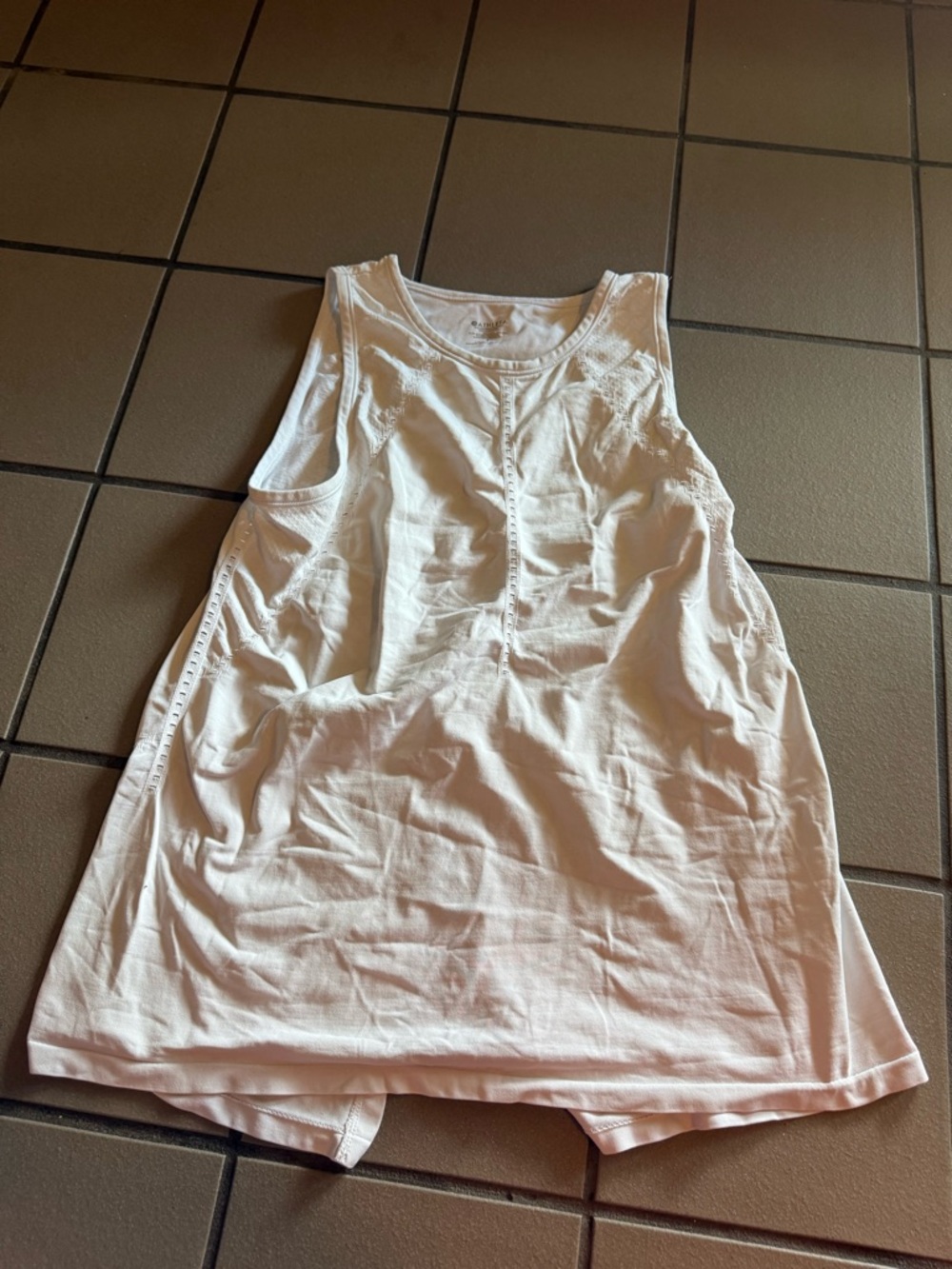 Athleta White Racerback Tank Top